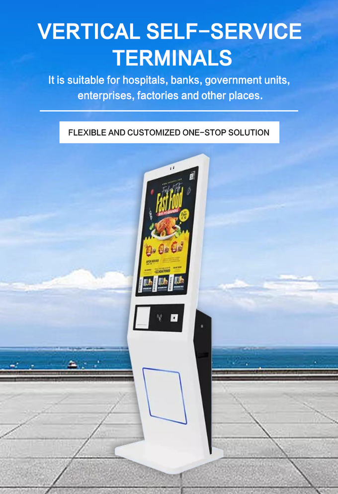 32 inch floor standing Windows Solution 4 128G LCD Digital Signage With Sheet Metal Shell Tempered Glass