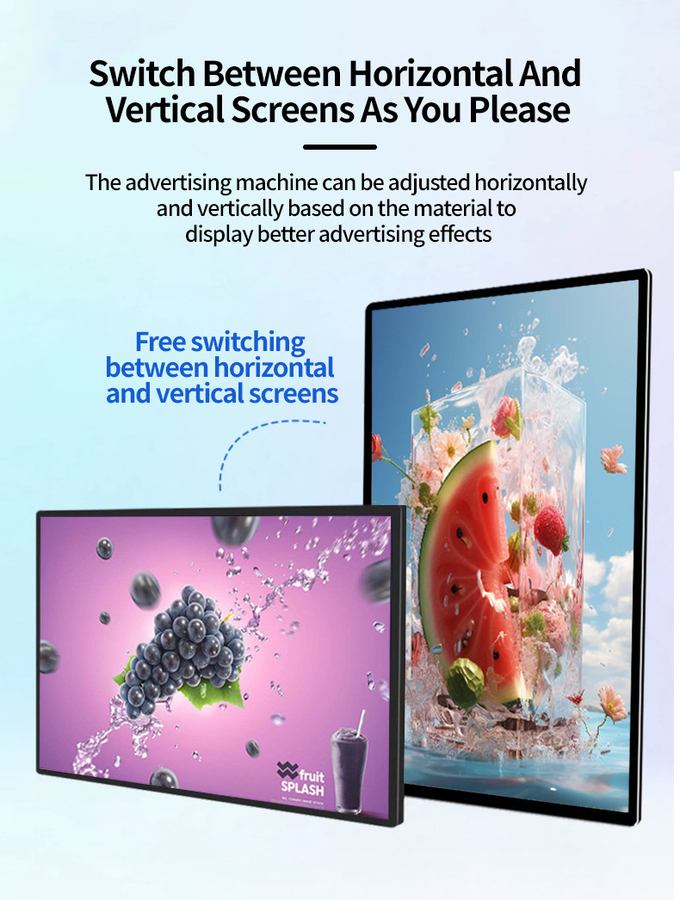 43" Wall Mounted Advertising Screen 400cd/M2 Sheet Metal Housing