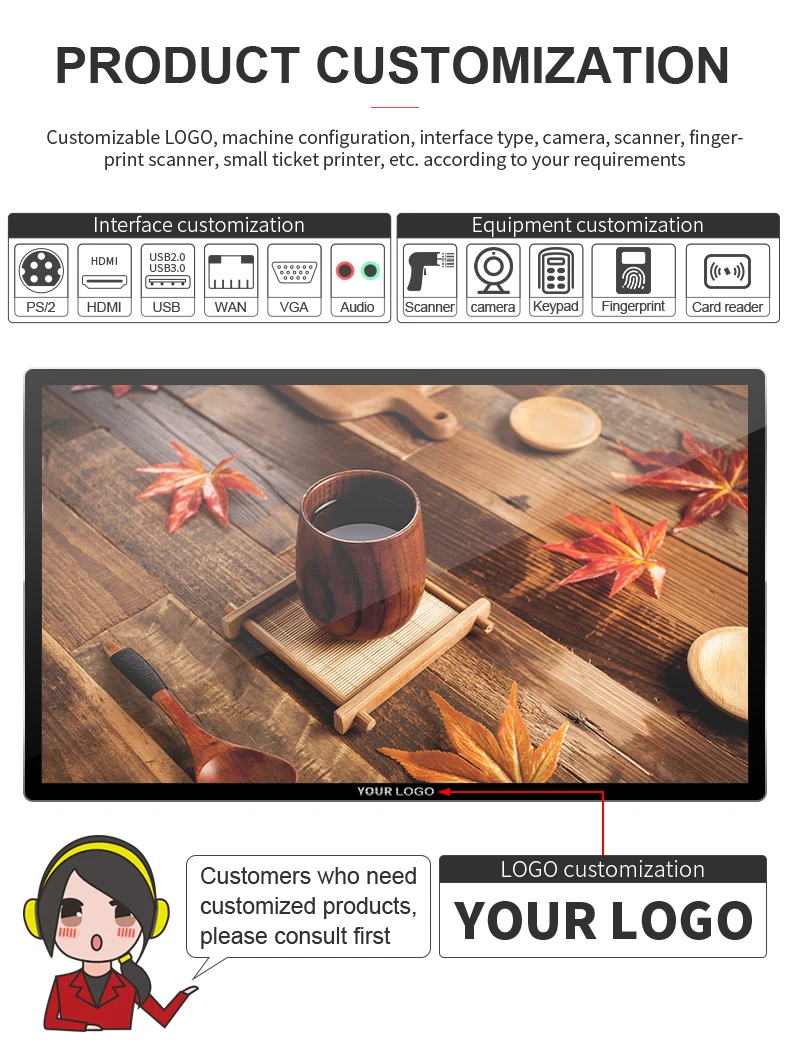 Hot sale 55 Inch Android RAM 1GB ROM16GB LCD Wall Mounted Digital Signage 2K/4K Display For Indoor Advertising support 24H playback