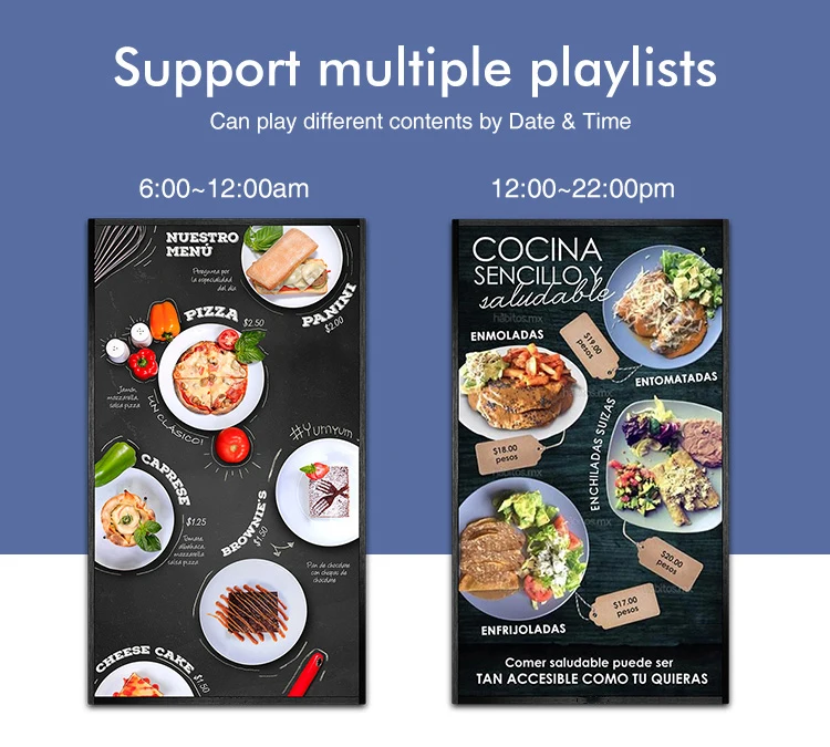 Hot sale 55 Inch Android RAM 1GB ROM16GB LCD Wall Mounted Digital Signage 2K/4K Display For Indoor Advertising support 24H playback