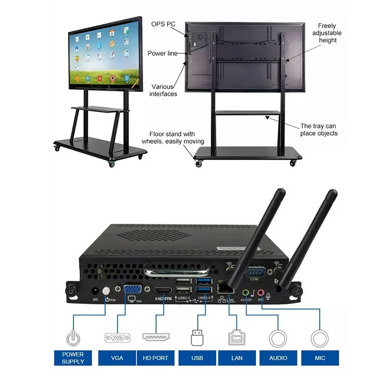 55 inch i3 Ram4GB Rom128GB Smart Interactive Whiteboard For Meeting and Eductions