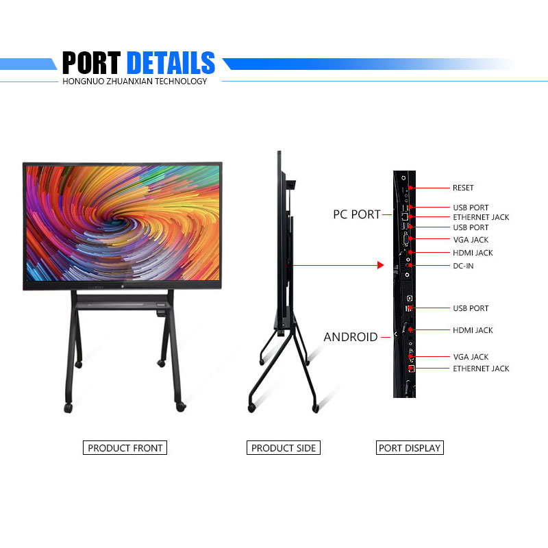 75 Inch Smart All In One i5 Ram 4gB Rom128 gb Interactive Whiteboard Waterproof With multi-touch form School K12