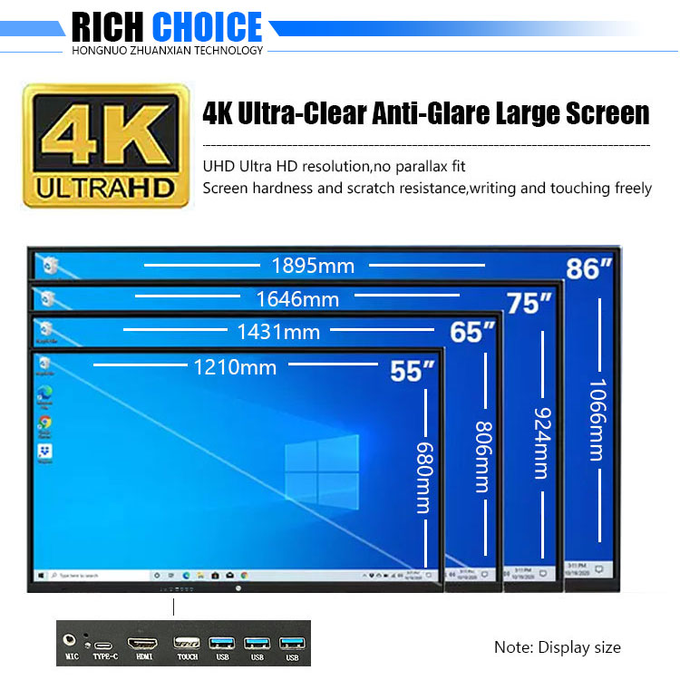 new product ideas 2025 Riotouch smart board for teaching 98 inch large screen digital Interactive flat panel whiteboard classroom Interactive boards