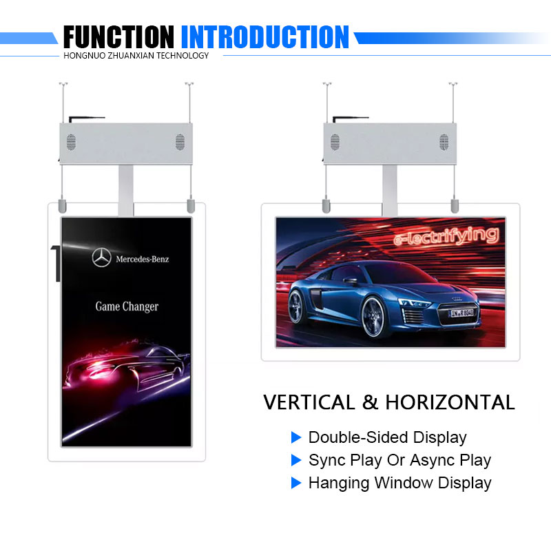 Hot sale slim windows display Android OS Wall Mounted Digital Advertising Screen For Shop Showing