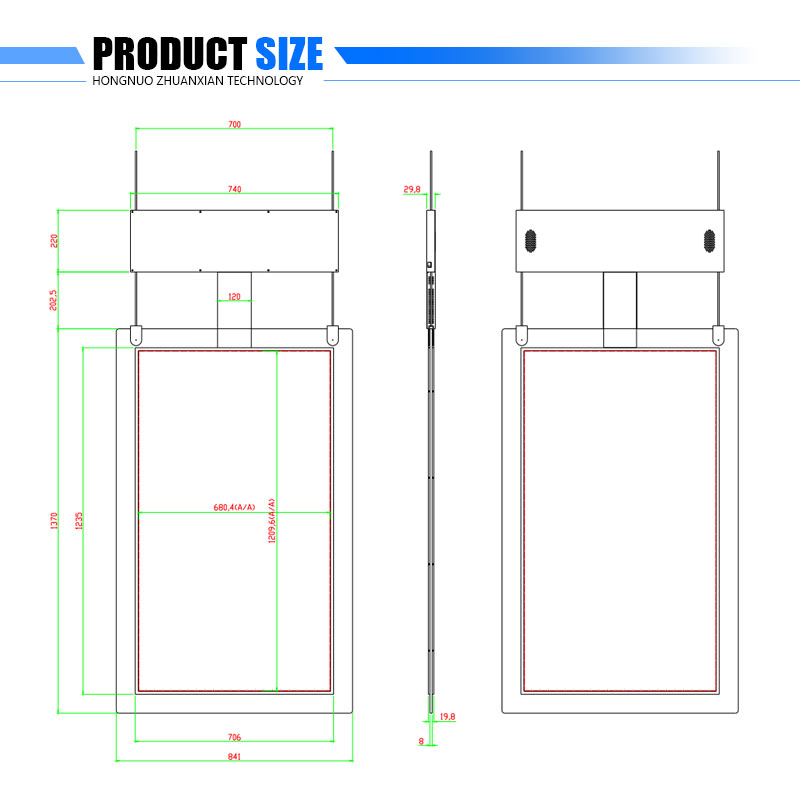 Hot sale slim windows display Android OS Wall Mounted Digital Advertising Screen For Shop Showing
