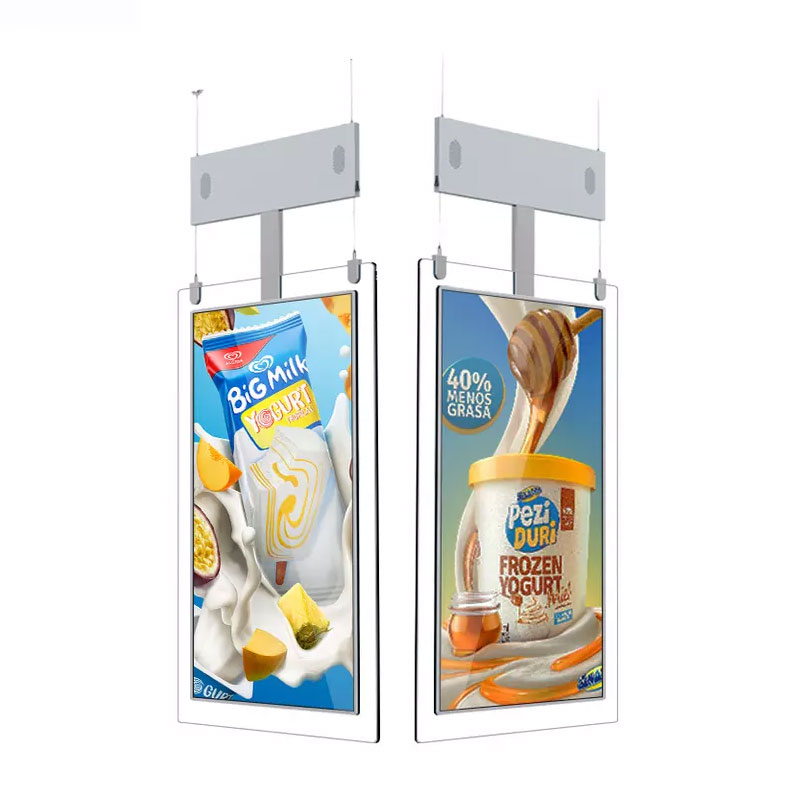 Hanging LCD Window Display55 inch Dual sides Signage Double Sided For Indoor Shop Advertising