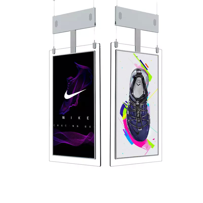 Hanging LCD Window Display55 inch Dual sides Signage Double Sided For Indoor Shop Advertising