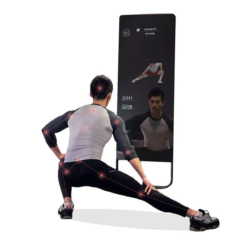 43 Inch Wall mounted WIFI Smart Fitness Mirror Interactive For Gym Health Exercise