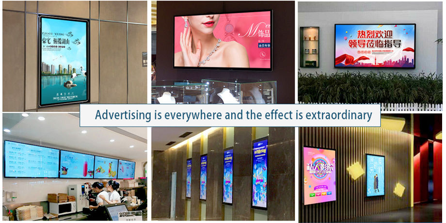 65 Inch 4k Wall Mounted Digital Signage Ultra Thin With High Brightness from shopping mall cinema staion