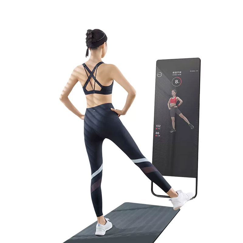 21.5 inch Multi Touch Digital Fitness Mirror , Floor Standing Interactive Workout Mirror