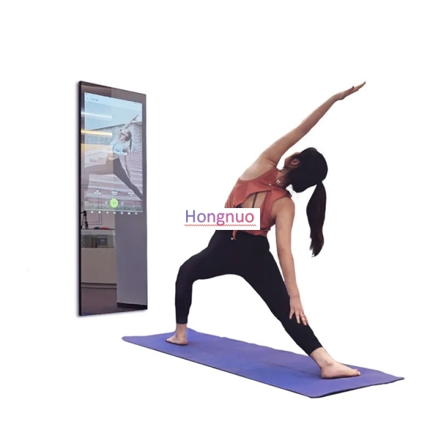 55 Inch Android systerm non touch Interactive Home Gym Mirrors , Intelligent Fitness Mirror With LCD Screen